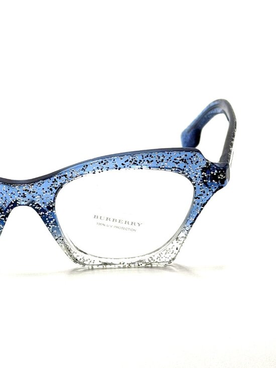 NEW BURBERRY B 4283 3772/1W BLUE GLITTER WOMEN EYEGLASSES 49MM 21 140